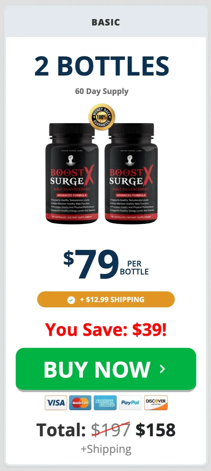 Boost Surge X 2 bottle starter package 60 day supply