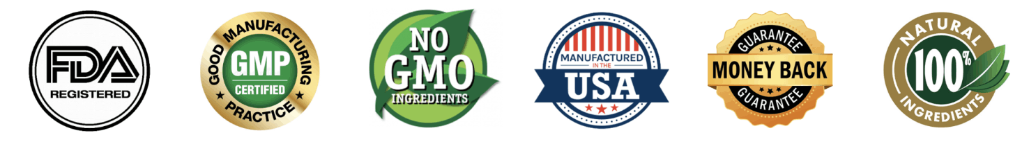 Boost Surge X FDA registered GMP certified non-GMO trust badges